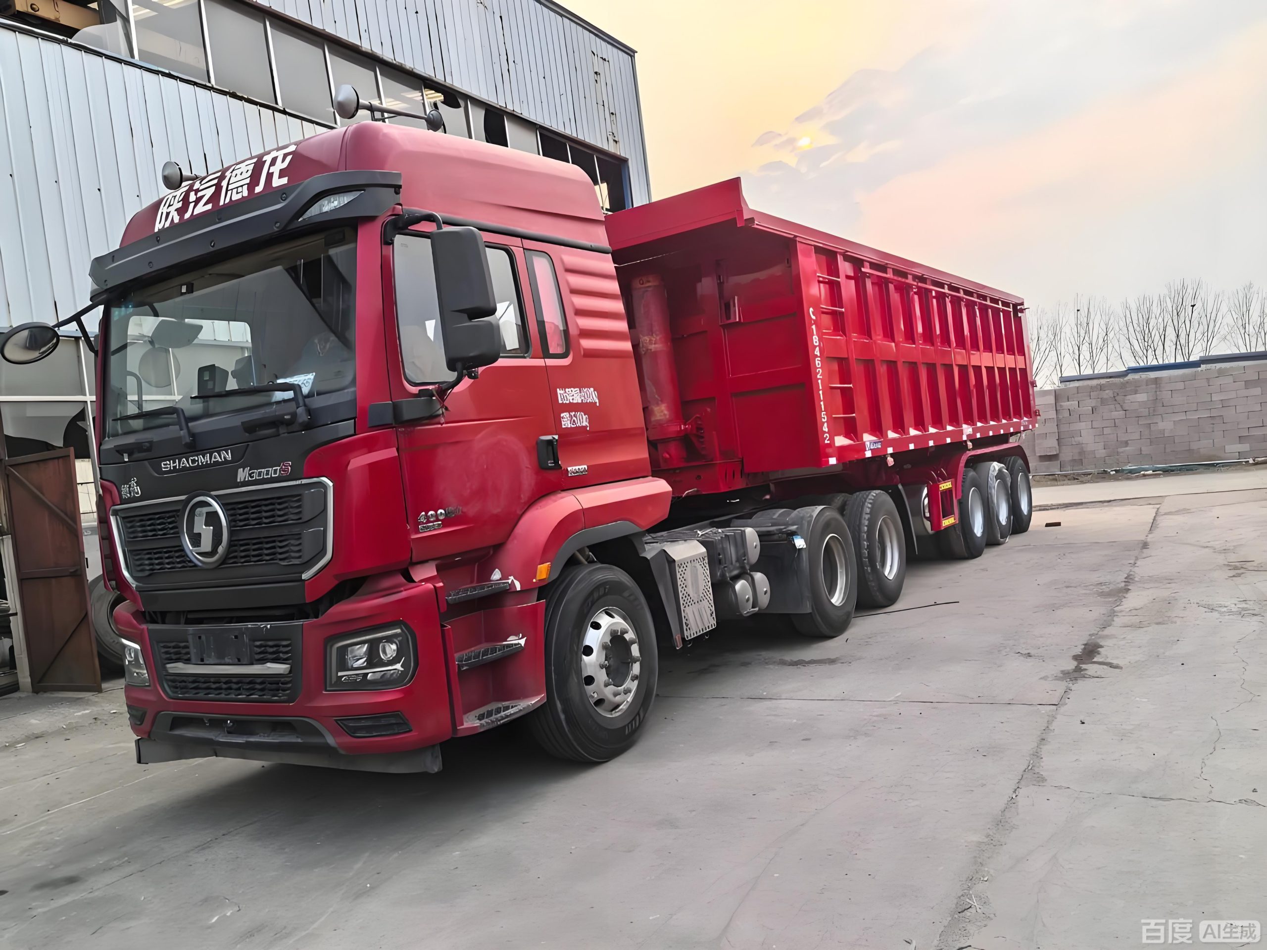 全新后翻自卸半挂车图片展示